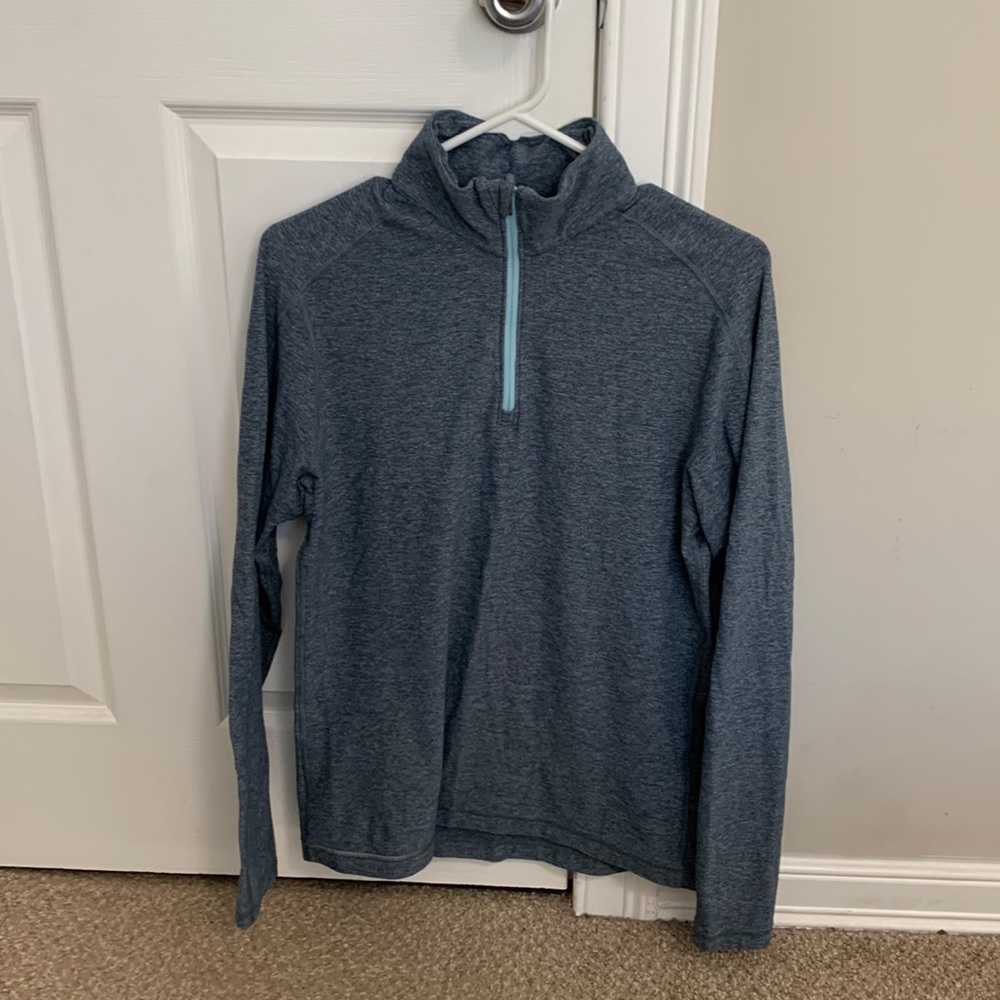 Lululemon surge warm half zip. Size small. Heather blue color.